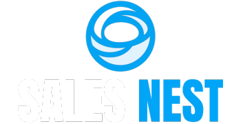 Sales Nest Main Logo White & Dodger Blue